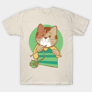 Knitting Calico Kitty T-Shirt